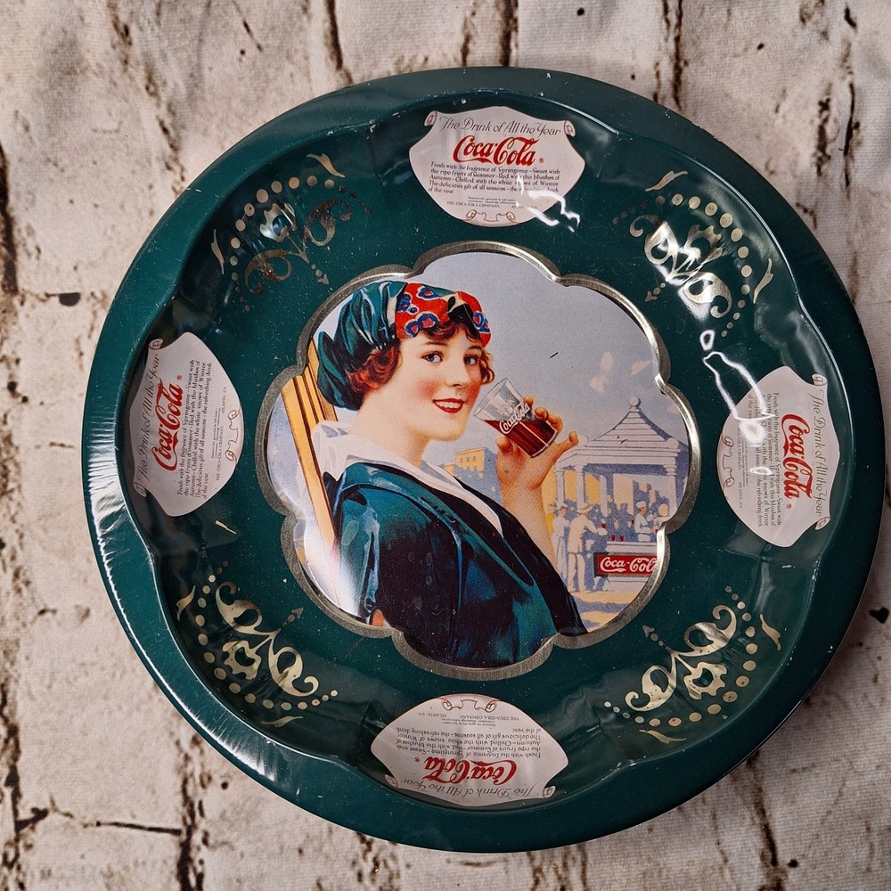 Two Coca-Cola Vintage Style Metal Decorative Bowl Tin The Drink of All the Year
